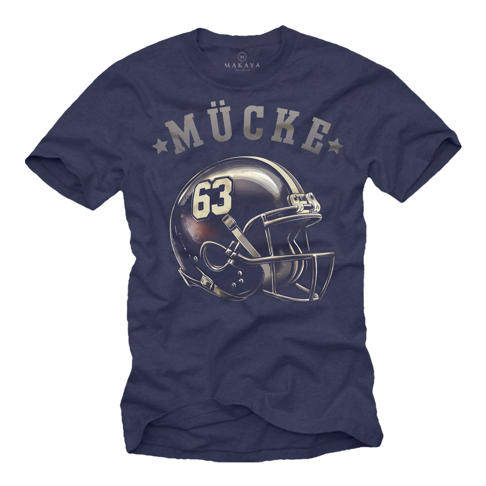 MAKAYA Print-Shirt American Football Helm Mücke günstig online kaufen
