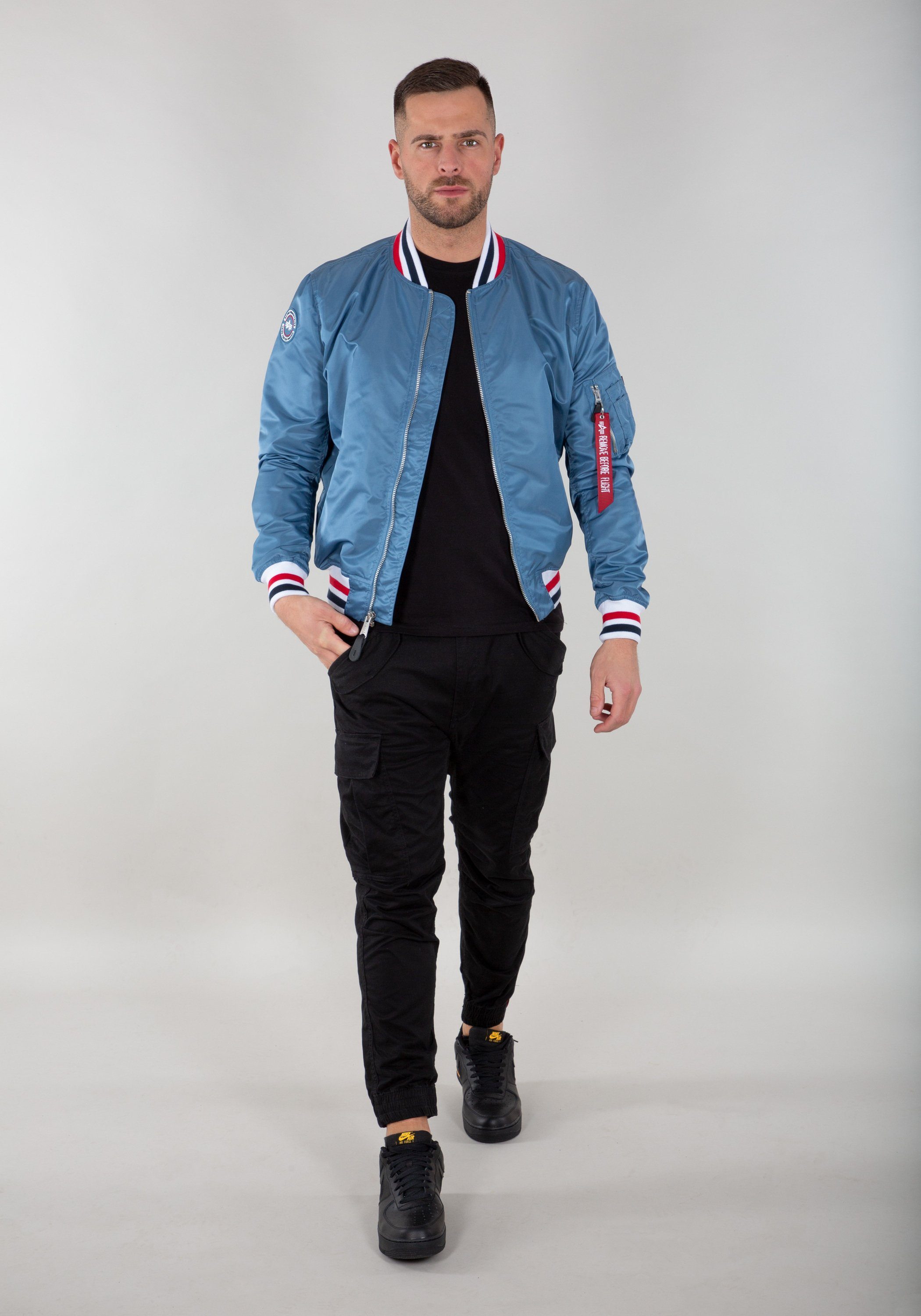 Men Alpha LW Bomber Industries Flight - MA-1 & Tipped Bomberjacke Jackets Alpha Industries