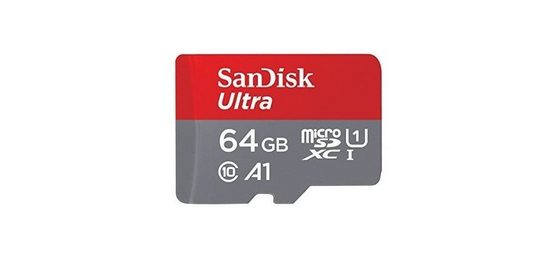 Sandisk »MICROSDXC ULTRA« Speicherkarte (64 GB, Class 10, UHS-I, U1, A1, 100 MB/s Lesegeschwindigkeit, Class 10, UHS-I, U1, A1)