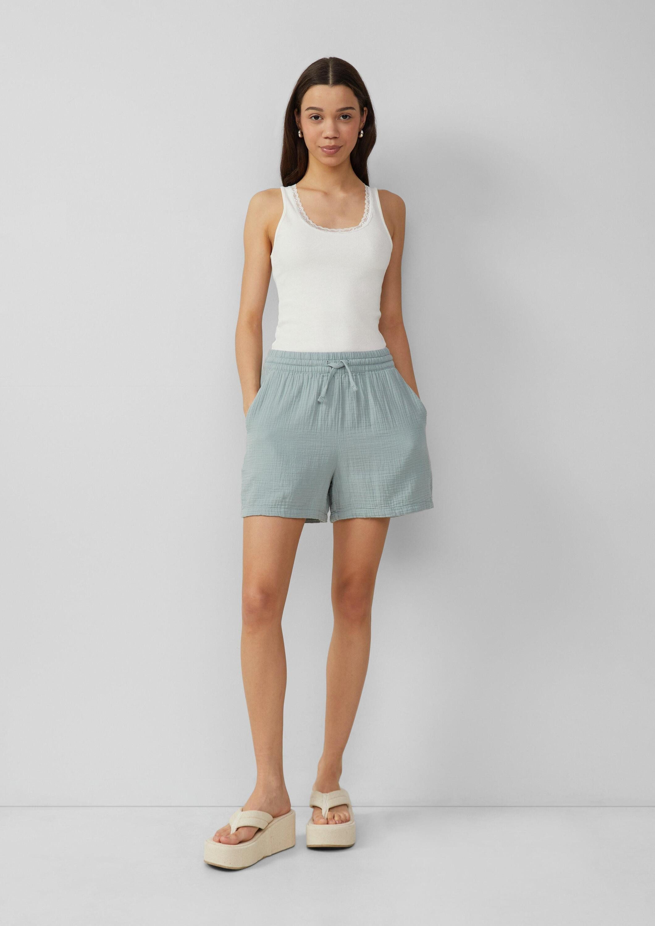 QS Shorts Hose Shorts aus Musselin günstig online kaufen