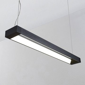 Arcchio Hängeleuchte Cuna, LED-Leuchtmittel fest verbaut, universalweiß, Modern, Aluminium, Polycarbonat, Schwarz (RAL 9005), inkl.
