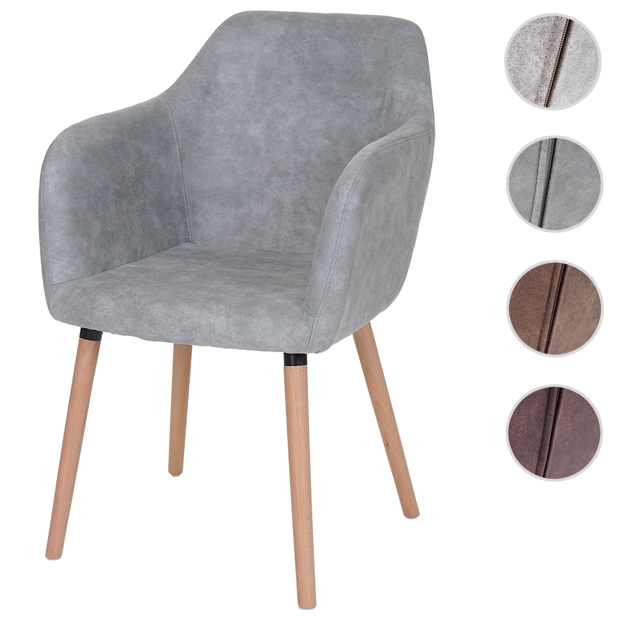 MCW Esszimmerstuhl Vaasa T381 (1er), 50er Jahre Stil, Bequeme Sitzpolsterung, Füße mit Kunststoffuntersatz