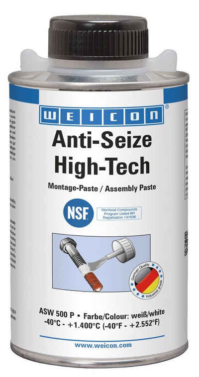 WEICON Montagepaste Anti-Seize High-Tech Montagepaste, metallfreie Schmiermittelpaste, 500 g