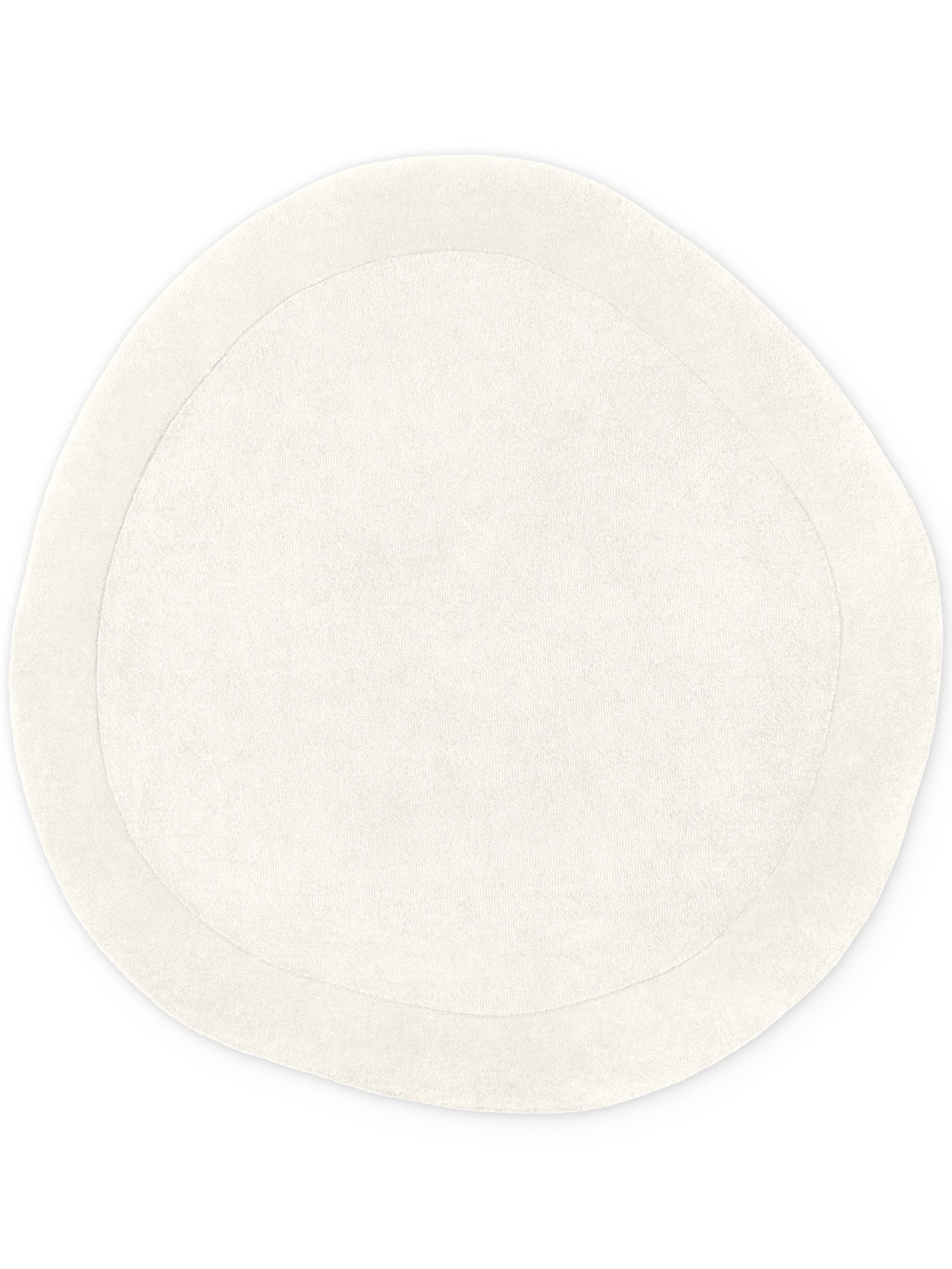 Villeroy & Boch Teppich Wollteppich Kivi, rund, Höhe: 17 mm, Handgewebt, Wolle, Bordüre, Einfarbig, Läufer, Wohnzimmer, Organisch – Bild 3 von 5