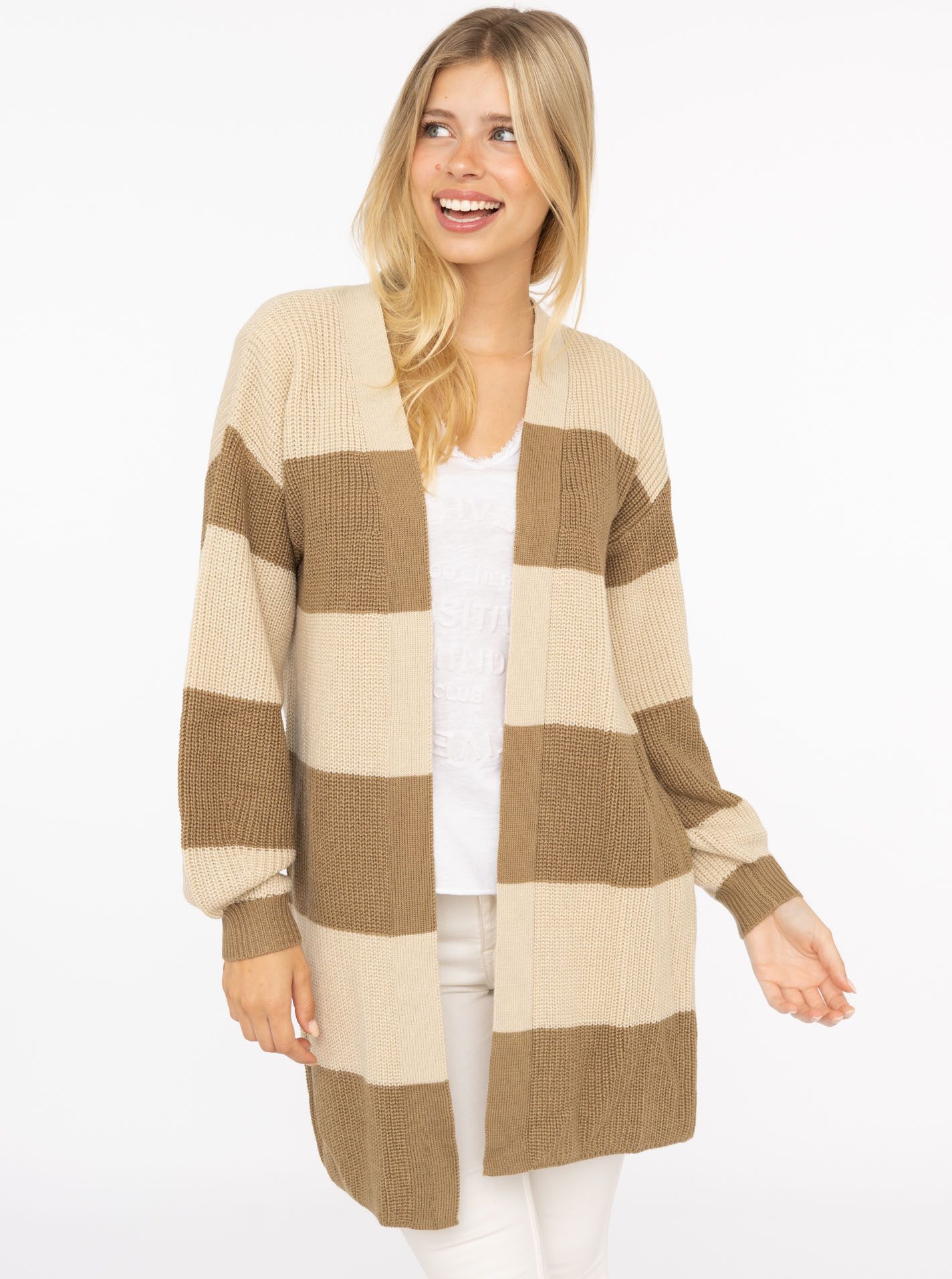 Zwillingsherz Strickjacke "Katja" mit Wollanteil, One Size