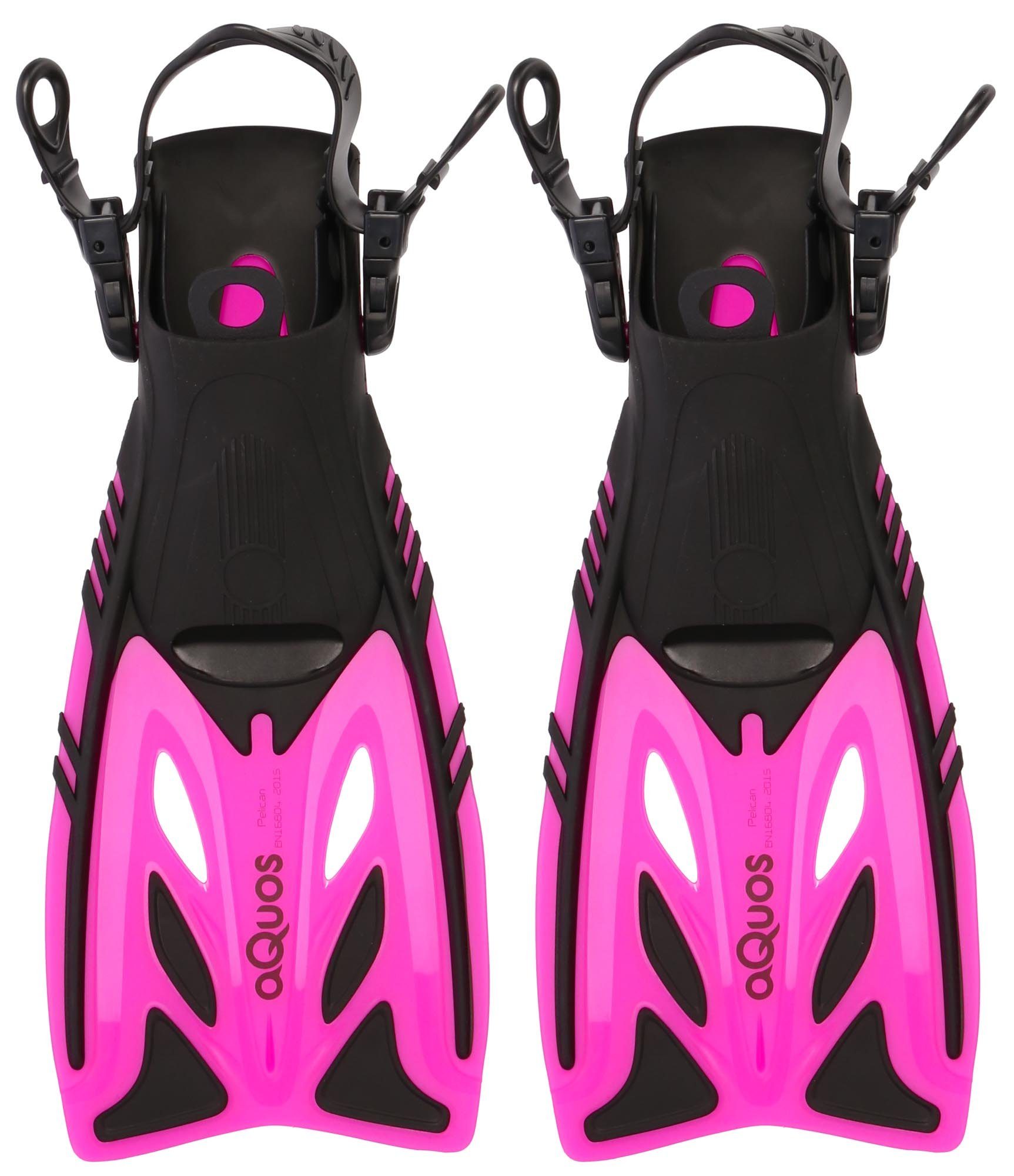 aQuos Flosse Aquos Junior Kinder Flossen pink Pelican Taucherflossen, mitwachsend, verstellbares Fersenband