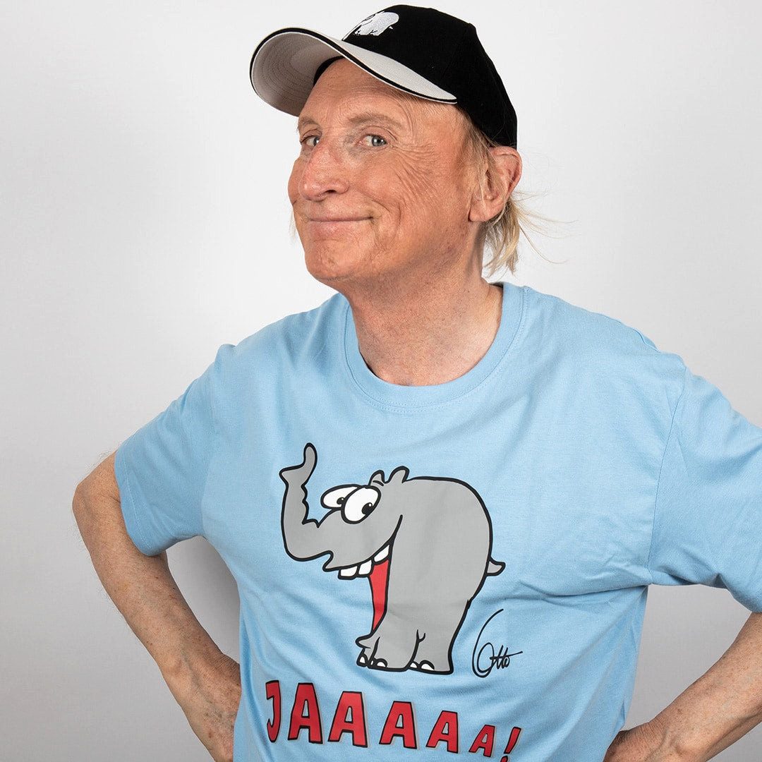 Ottifant Productions GmbH T-Shirt T-Shirt "Lachender Ottifant" Unisex by Otto Waalkes in denim, blau und