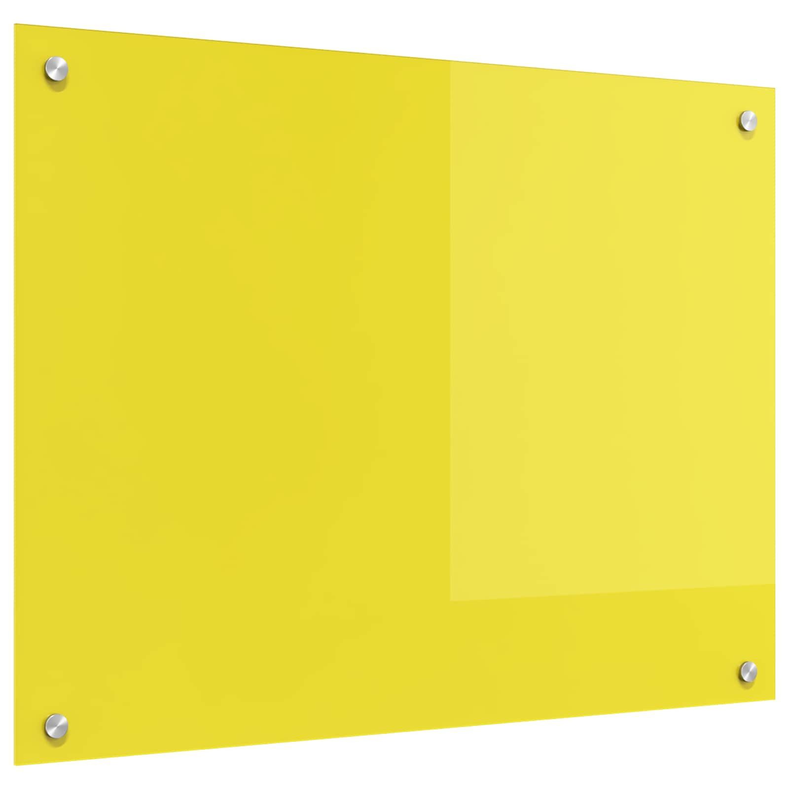 vidaXL Küchenrückwand Küchenrückwand Gelb 80 x 60 cm Gehärtetes Glas, (1-tlg)