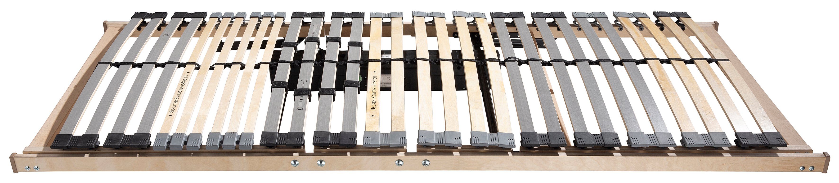 Lattenrost mit Motor Optima LR Motor, Beco, Kopfteil motorisch verstellbar, Fußteil motorisch verstellbar, in den Größen 80x200, 90x200, 100x200 und 140x200 cm erhältlich