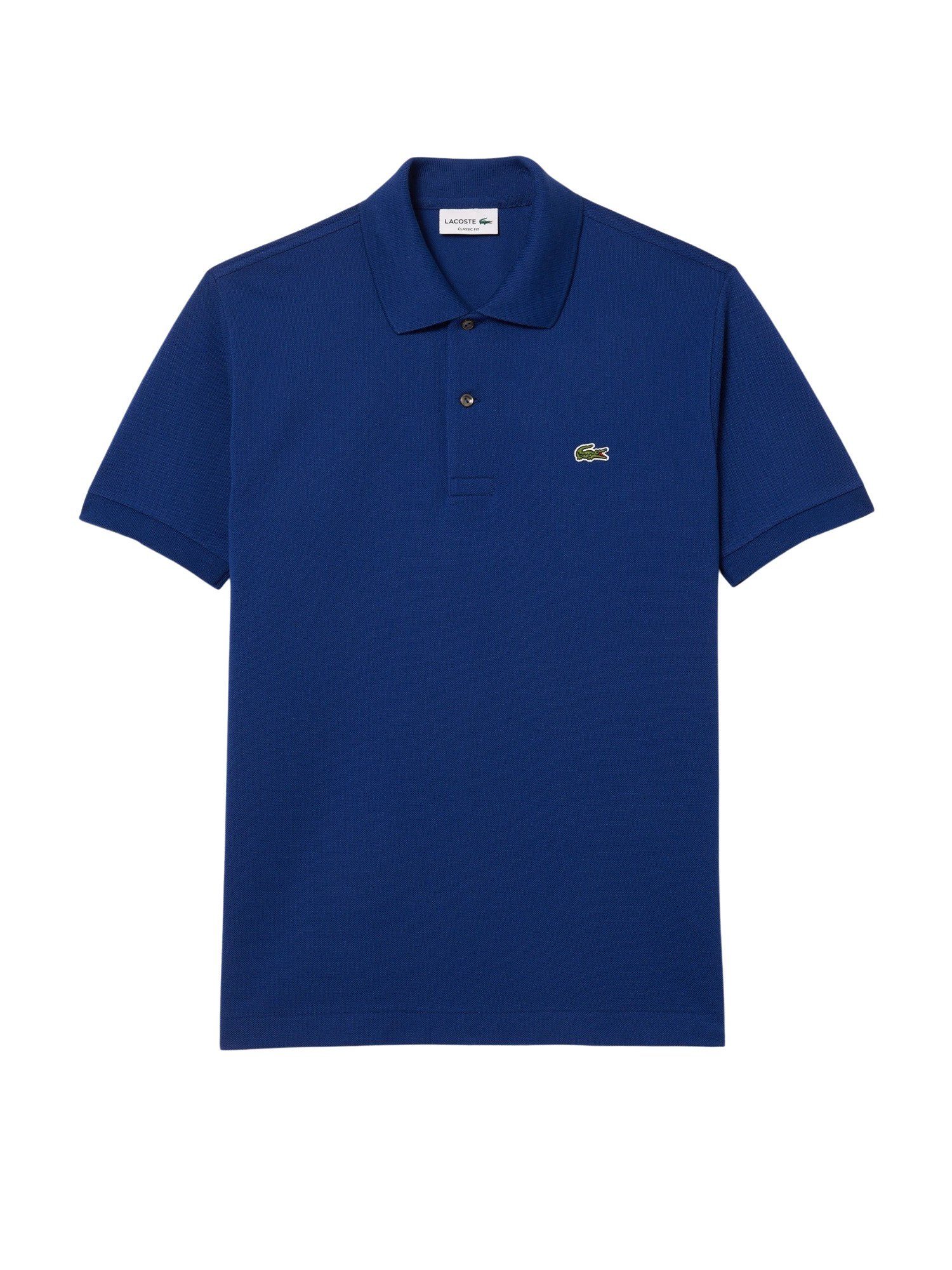 und (1-tlg) Poloshirt Lacoste Kurzarmshirt mit Polokragen Poloshirt blau