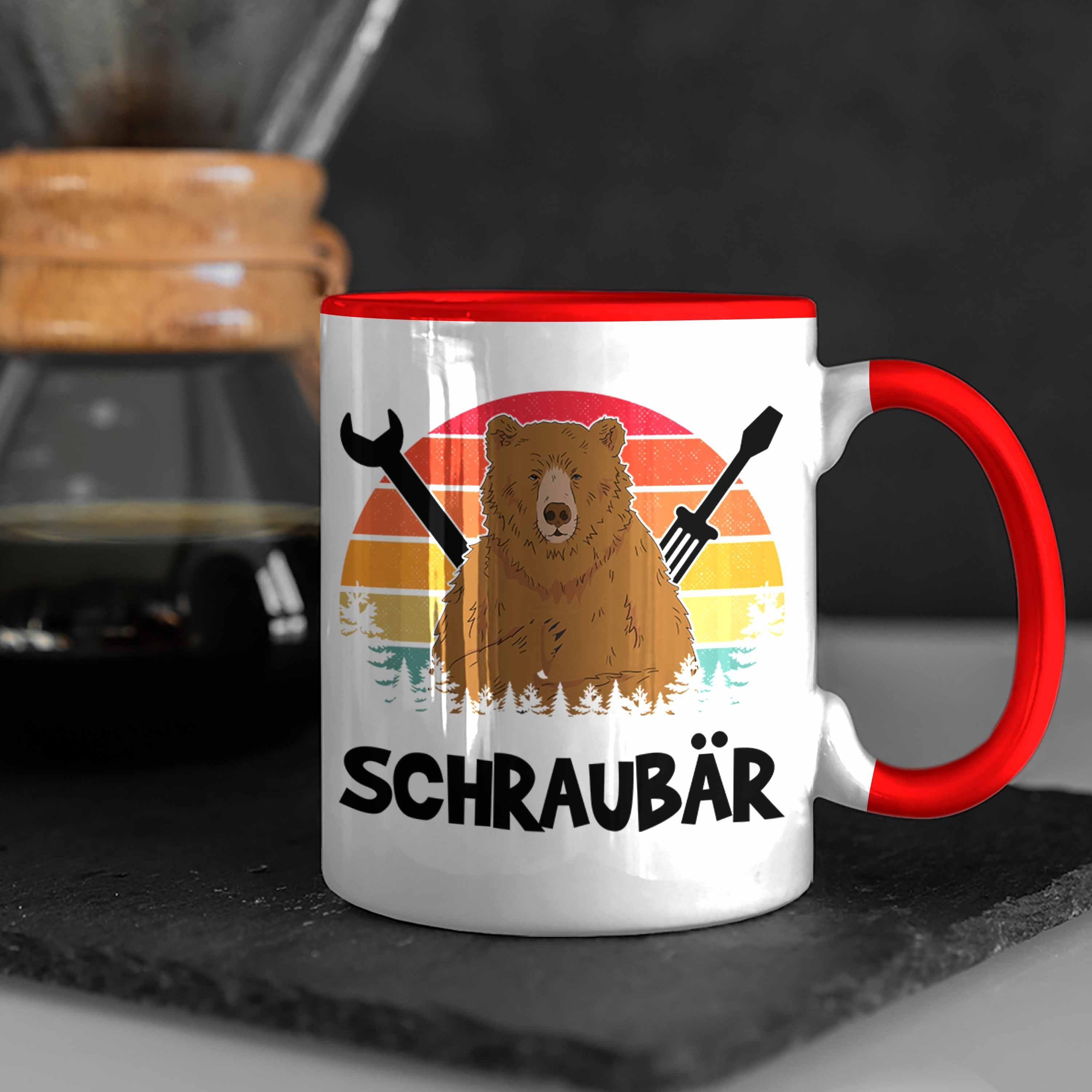 Mechatroniker Tasse Schrauber Tasse Schraubär Trendation Gesche Rot Geschenk Mechaniker KFZ