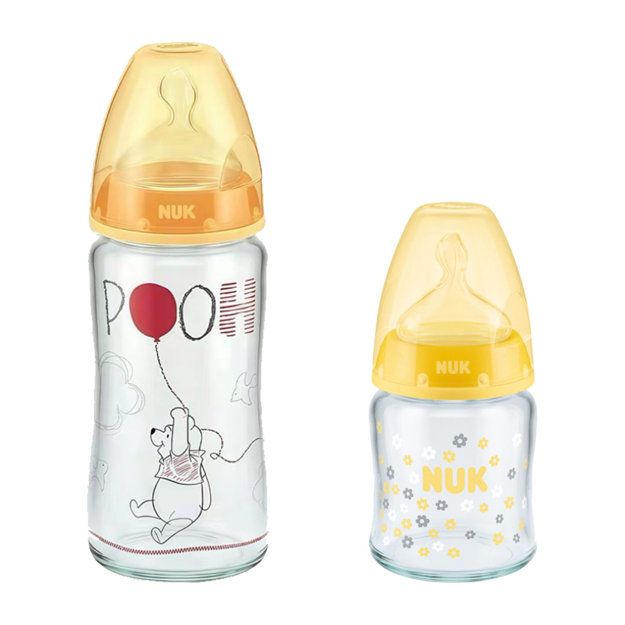 Babyflasche NUK babyflasche Glasflasche set 0+ 240ml+120ml