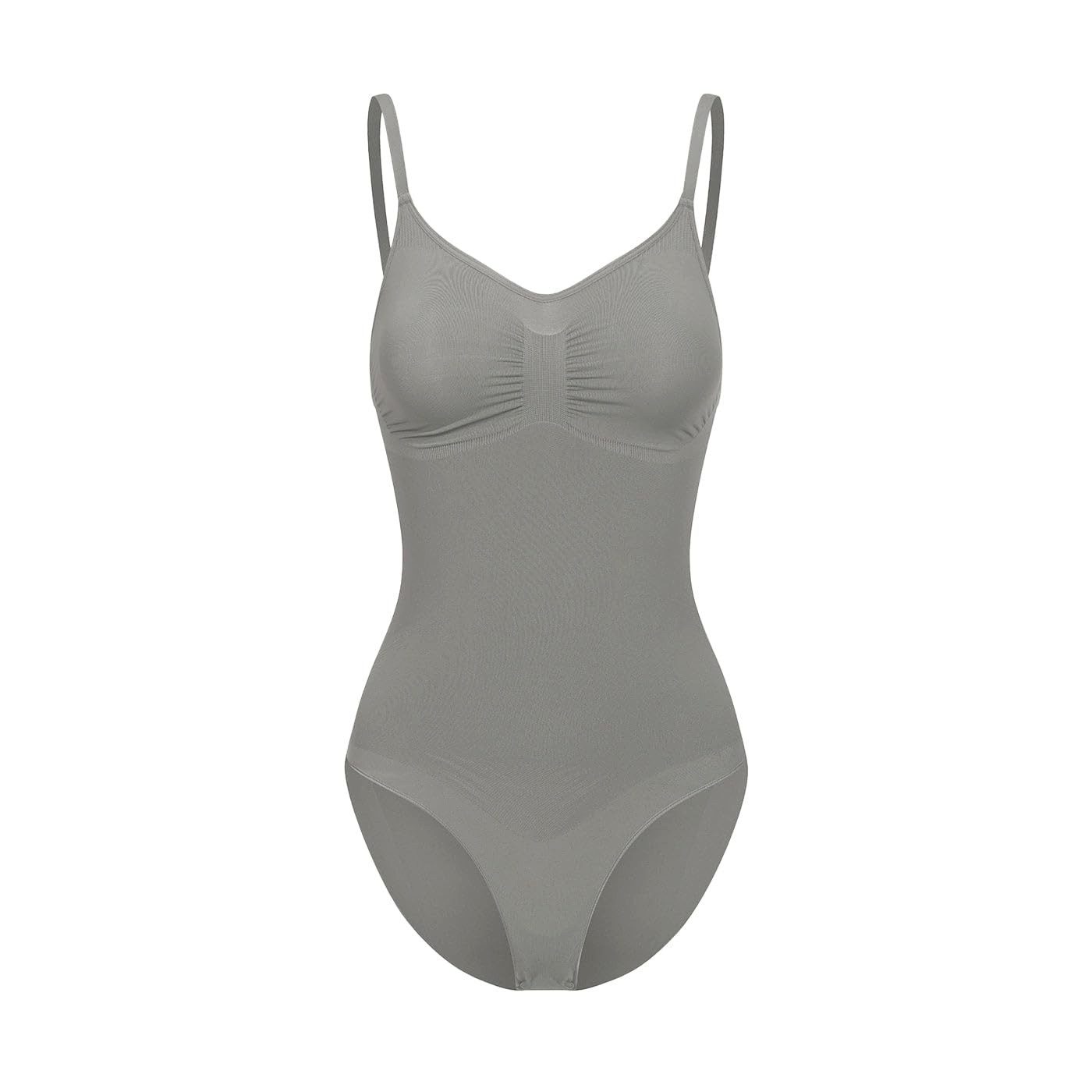 cfab (creamy fabrics) Miederbody Bodysuit Sculpting Shapewear mit Slip-Graphit-5XL (1-tlg) Figurformend