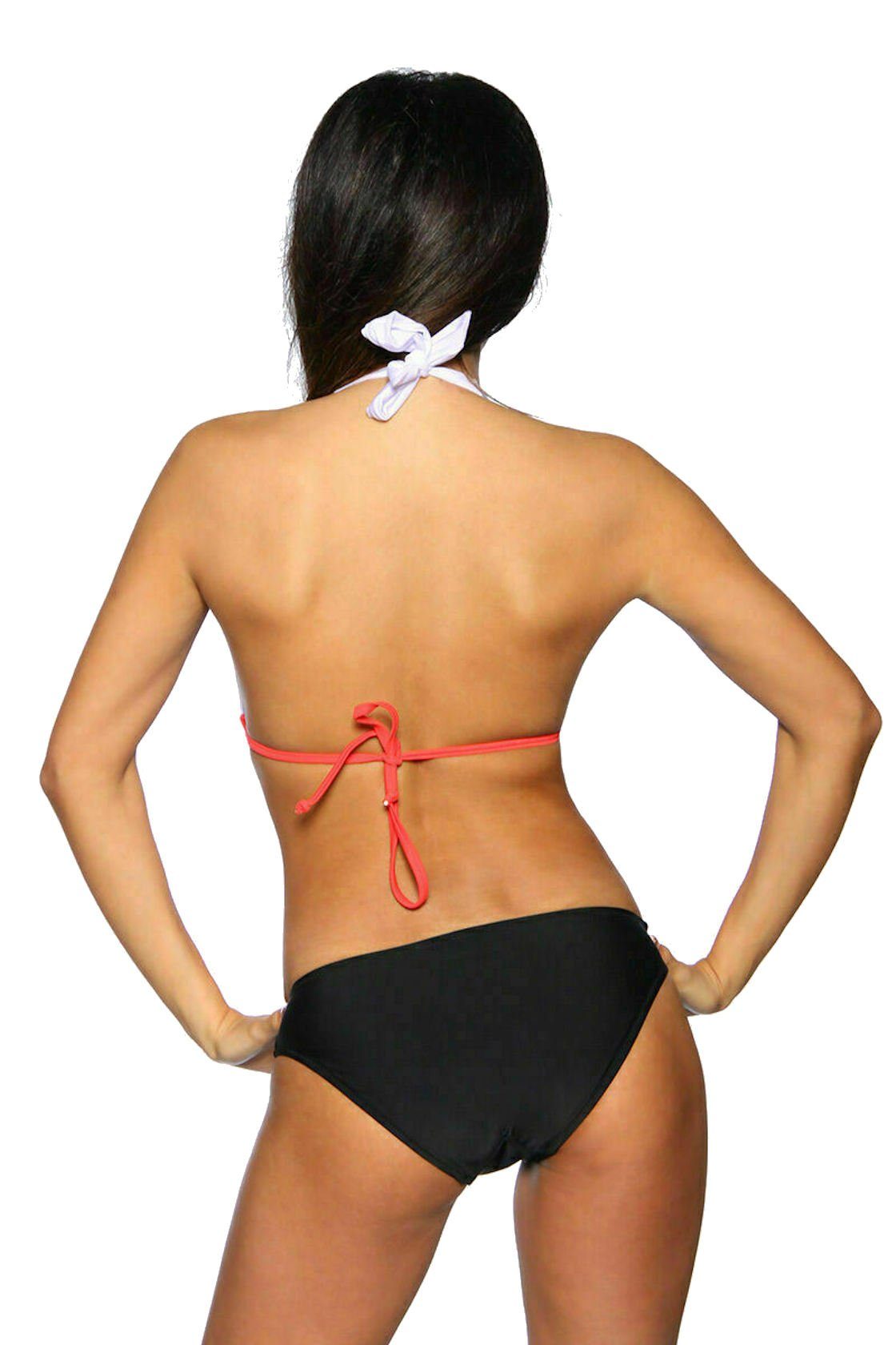 Samegame Monokini Marine-Monokini mit Goldknöpfen Neckholder günstig online kaufen