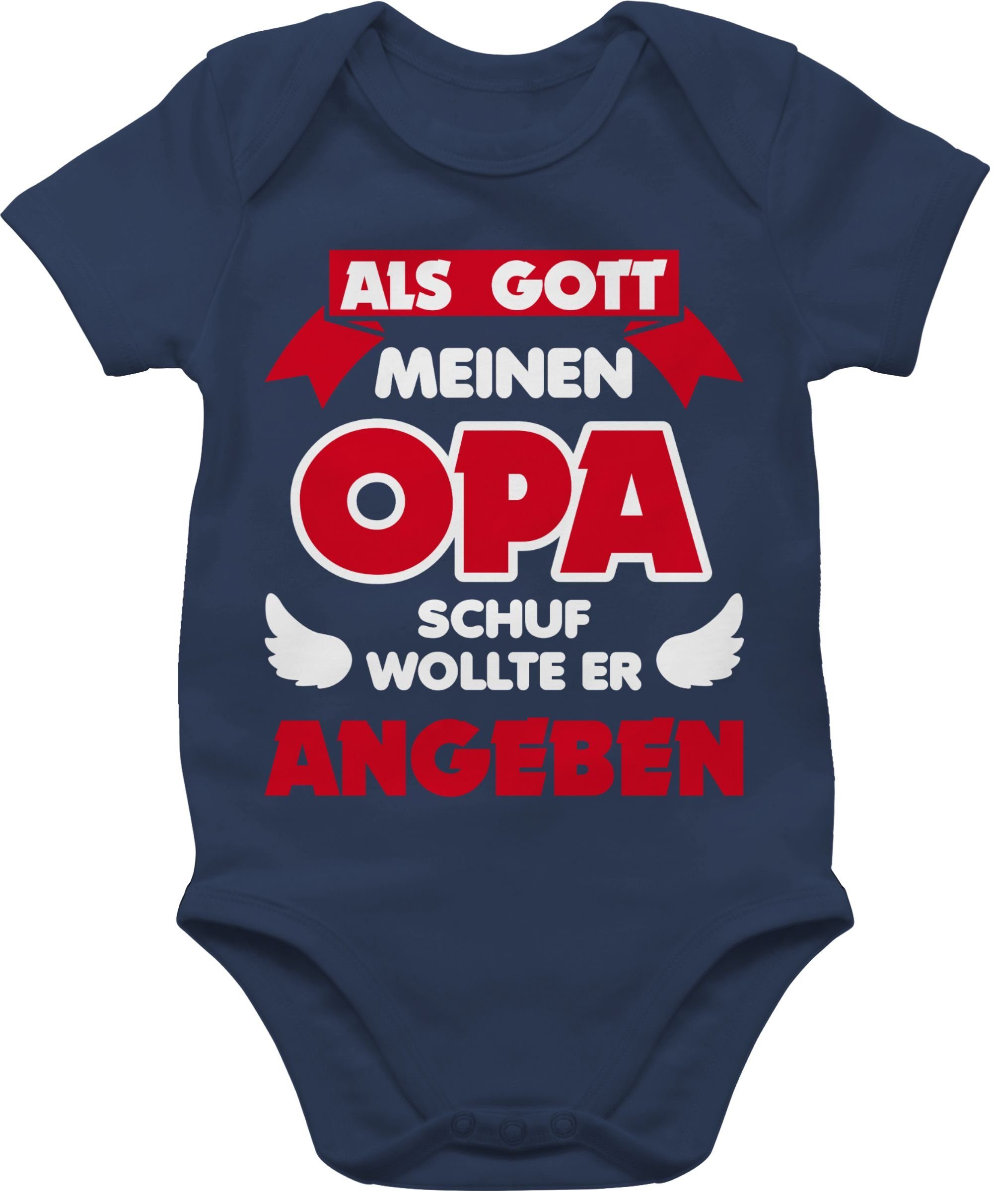 schuf Navy Baby 3 Opa Als Gott Blau Shirtracer Shirtbody Sprüche