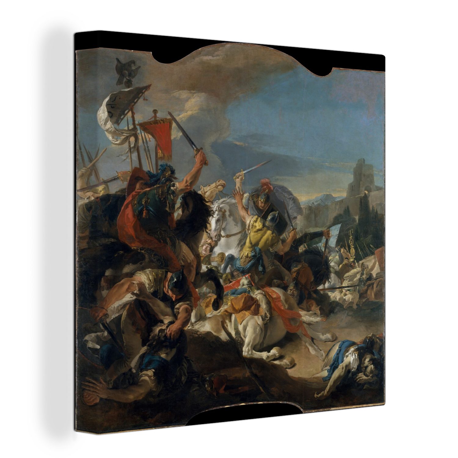 St), Leinwand Gemälde (1 Leinwandbild Giovanni Die Schlacht Schlafzimmer von für Tiepolo, Battista Vercellae Bilder OneMillionCanvasses® - Wohnzimmer von
