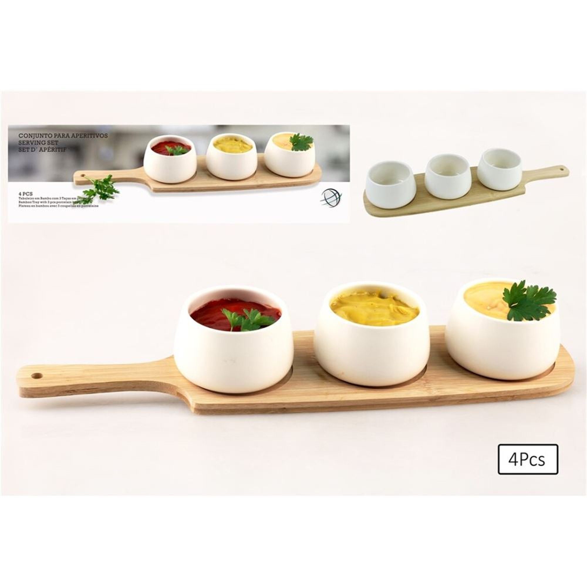 T24 Schale Dip Glas, für - Rund Set Keramik, Schalen Mini-Schalen Vorspeisen (4-tlg) Snacks, ideal