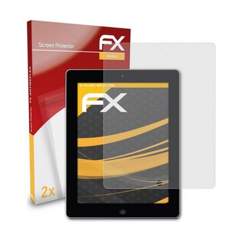 atFoliX Schutzfolie für Apple iPad 4 / iPad 3 / iPad 2, (2 Folien), Entspiegelnd und stoßdämpfend