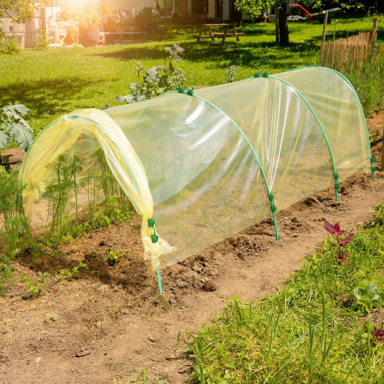 Windhager Schutzplane, Wachstumsfolie, gelb, 2x5 m