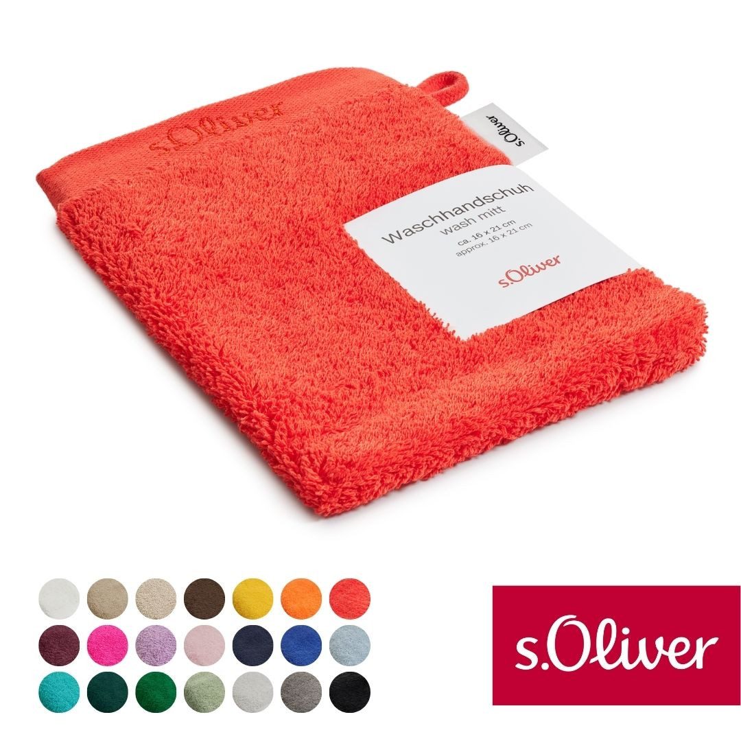s.Oliver Waschhandschuh s.Oliver, Premium Qualität, 600 gr/m², auch als Sets erhältlich, Walkfrottier (1-St), große Farbauswahl, auch als Duschtuch, Handtuch, Gästetuch