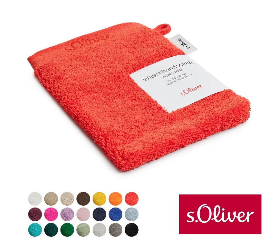 s.Oliver Waschhandschuh s.Oliver, Premium Qualität, 600 gr/m², auch als Sets erhältlich, Walkfrottier (1-St), große Farbauswahl, auch als Duschtuch, Handtuch, Gästetuch