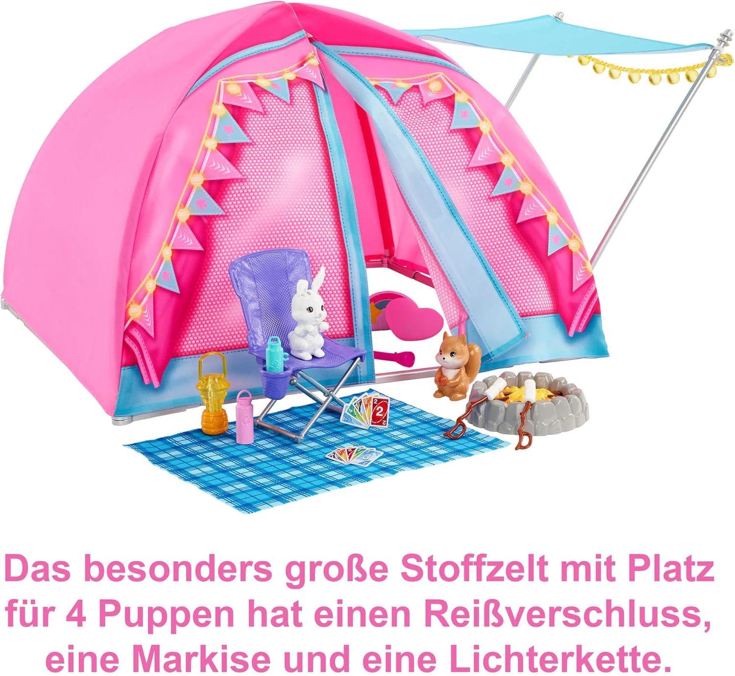 Mattel® Anziehpuppe MATTEL HGC18 Barbie Camping Zelt Spielset günstig online kaufen