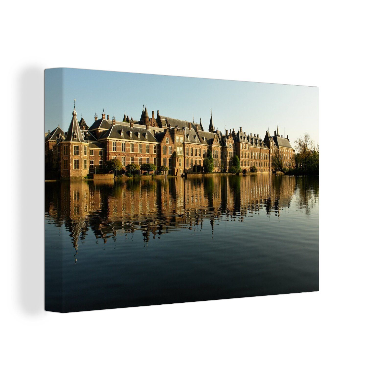 OneMillionCanvasses® Leinwandbild Den Haag - Fluss - Inneres Gericht, (1 St), Wandbild Leinwandbilder, Aufhängefertig, Wanddeko, 30x20 cm