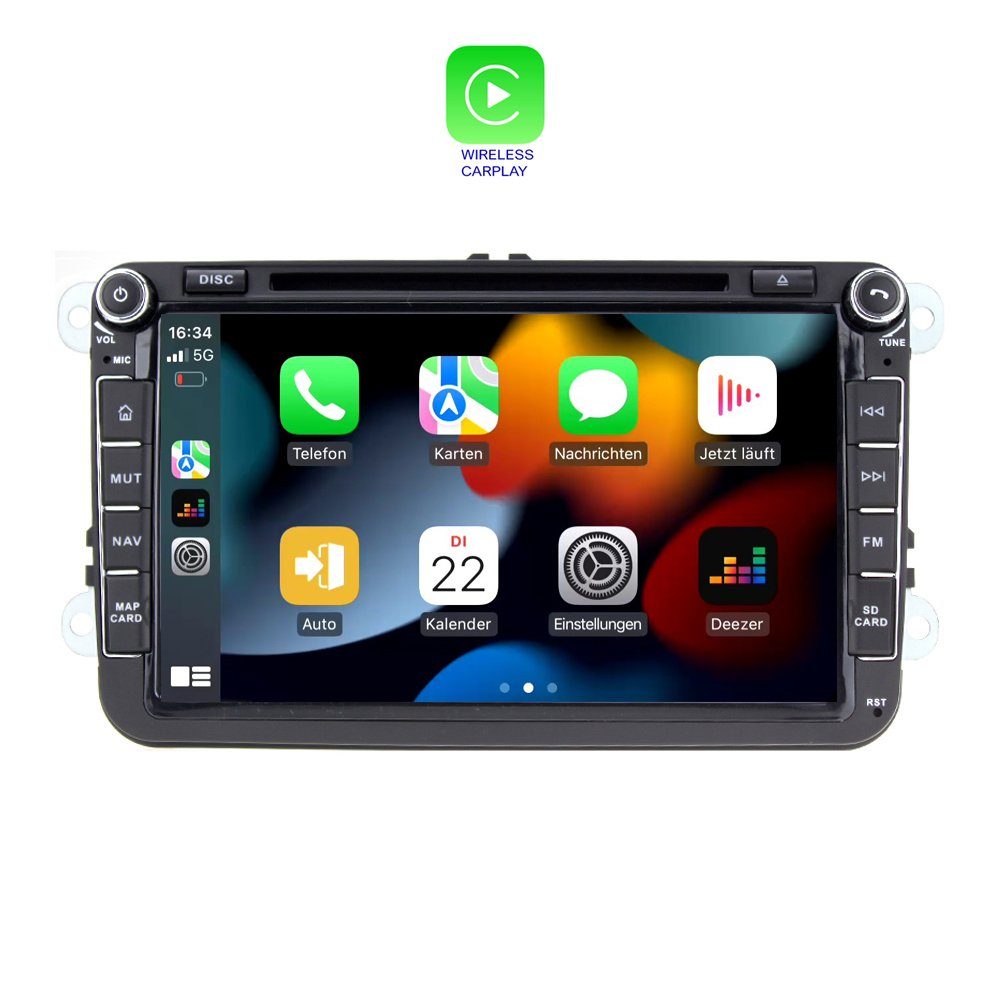 6C Polo TAFFIO Touch GPS CarPlay 8" 6R Einbau-Navigationsgerät Android Volkswagen DVD Für Autoradio