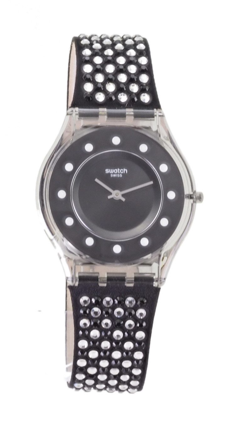 Swatch Quarzuhr Swatch Damen Quarz Uhr SFM128 LIGHTS ON X78, (Weiß)