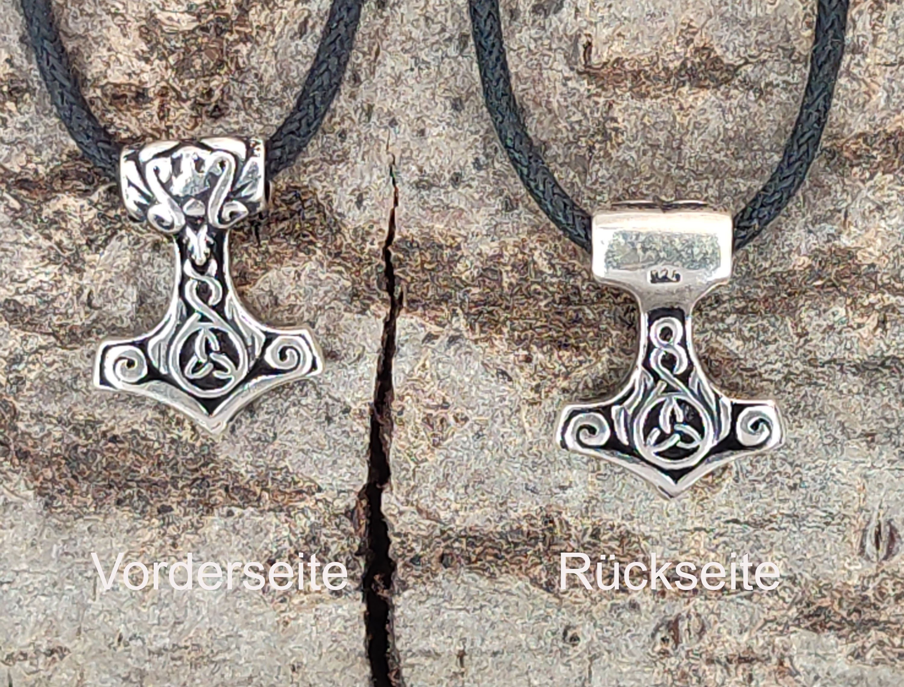 Kettenanhänger Anhänger Leather Thor Thorhammer Thorshammer Silberkette 71 Hammer Odin Silber Kiss Nr. 925 of