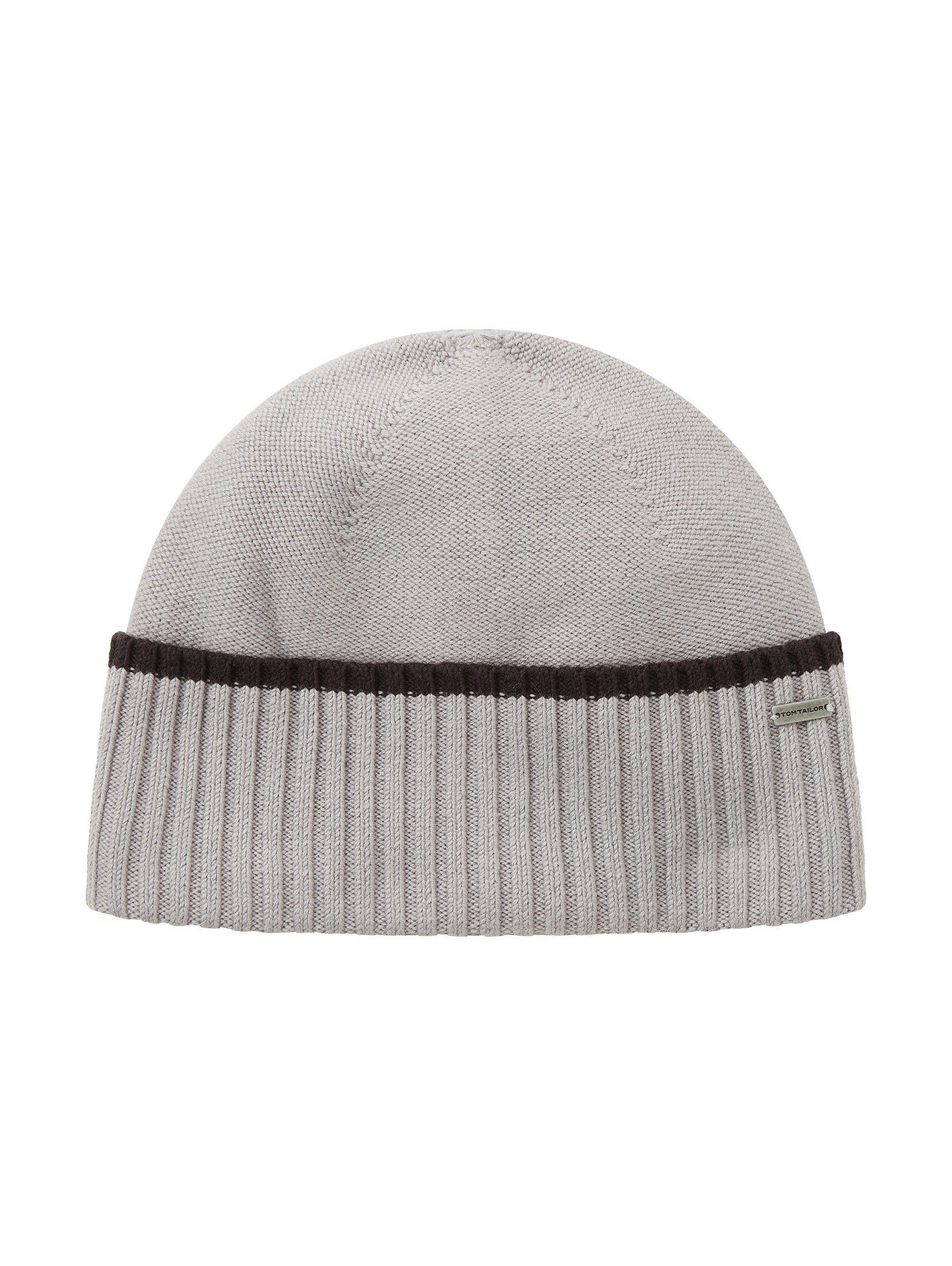 TOM TAILOR Melange Knit Grey Strickmütze Beanie