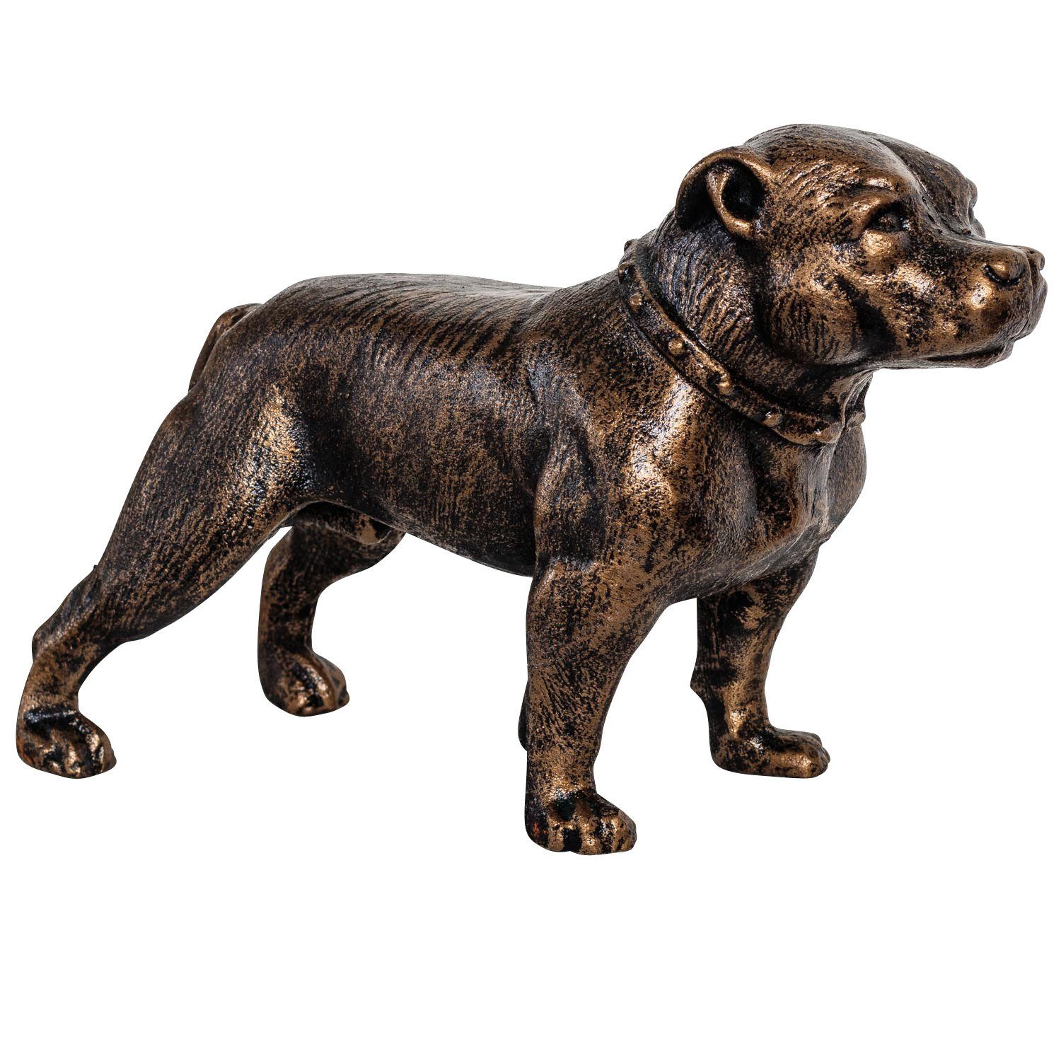 Aubaho Dekofigur Eisenfigur Staffordshire Bullterrier Hund Figur Skulptur Eisen Antik-S | Dekofiguren