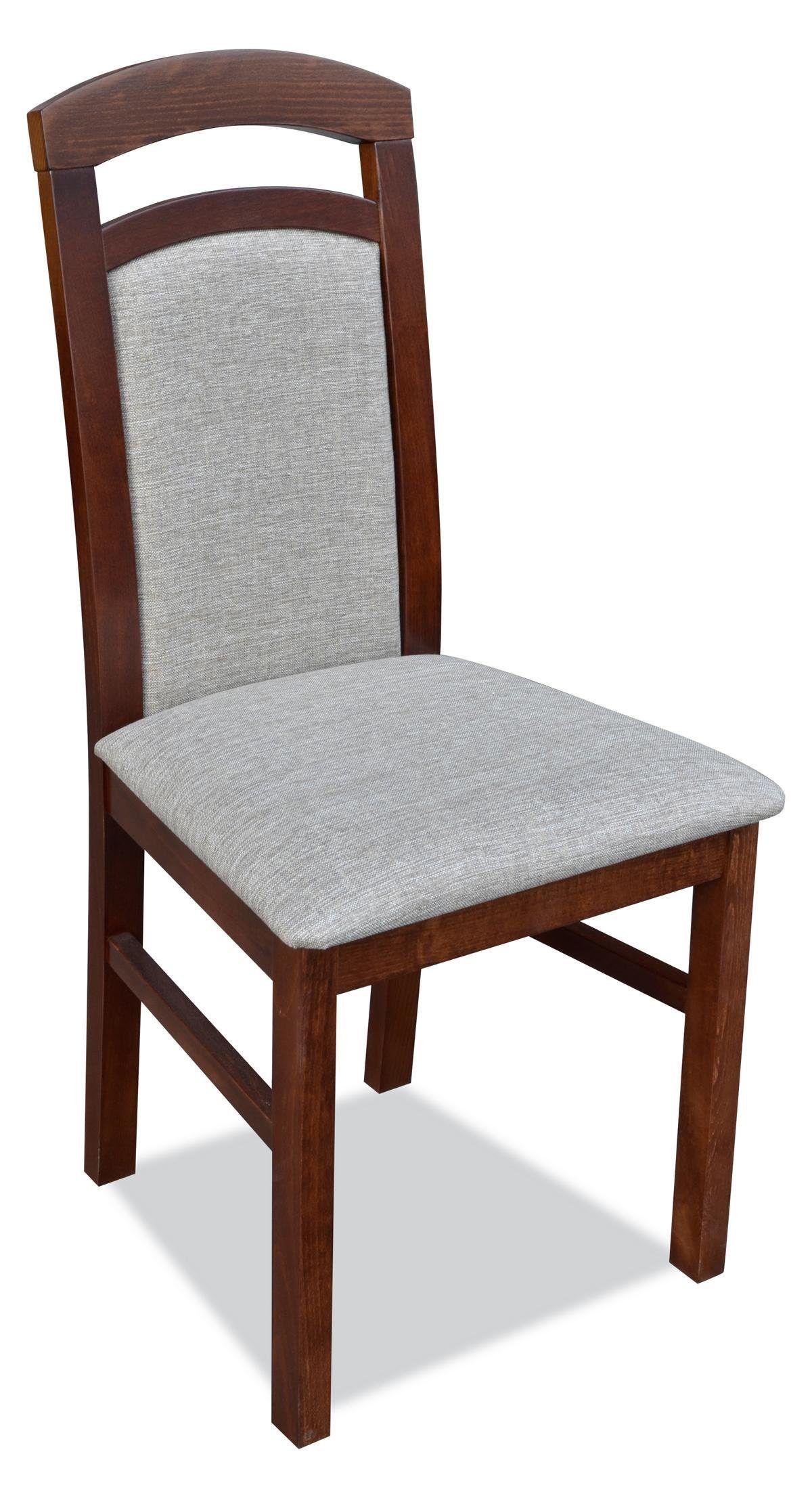 JVmoebel Stuhl, Moderne Holzstühle Stuhl Stoff Club Lehnstuhl Sessel Design Neu Luxus Polster