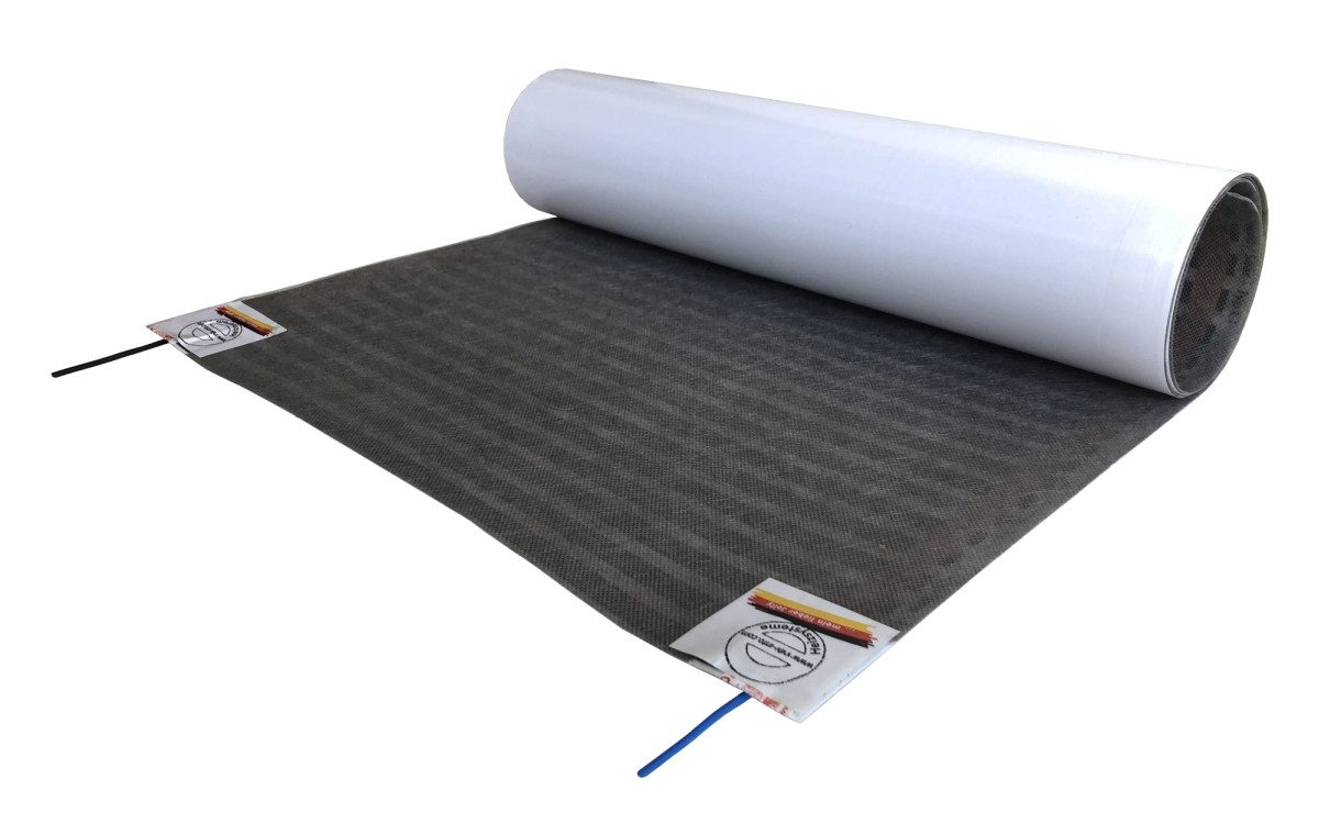 HoWaTech Fußbodenheizung-Matte Elektrisch Heizfolie Elektro Folienheizung Laminat Parkett Vinyl, (Komplett Set), Ultra­dünne Heizfolie – ideal für Renovierungen