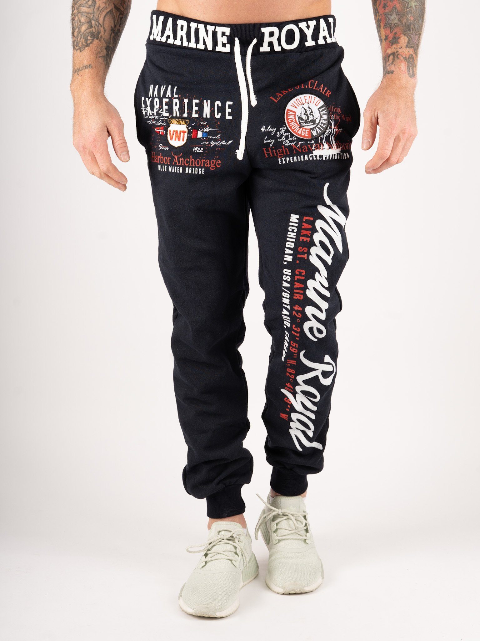 Jogginghose Herren JoggingHOSE lang, Trainingshose Baumwolle, Sporthose mit