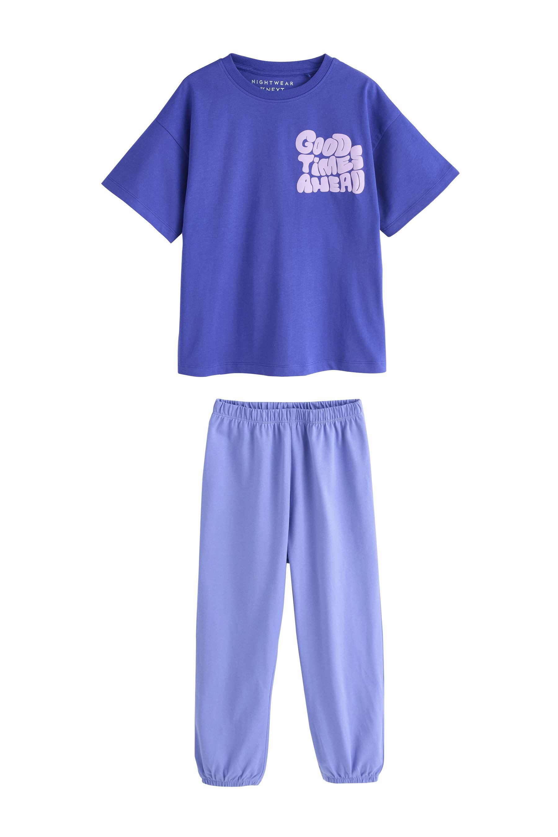 Next Pyjama Schlafanzug mit Hose im Jogginghosen-Stil, Pack (2 tlg)