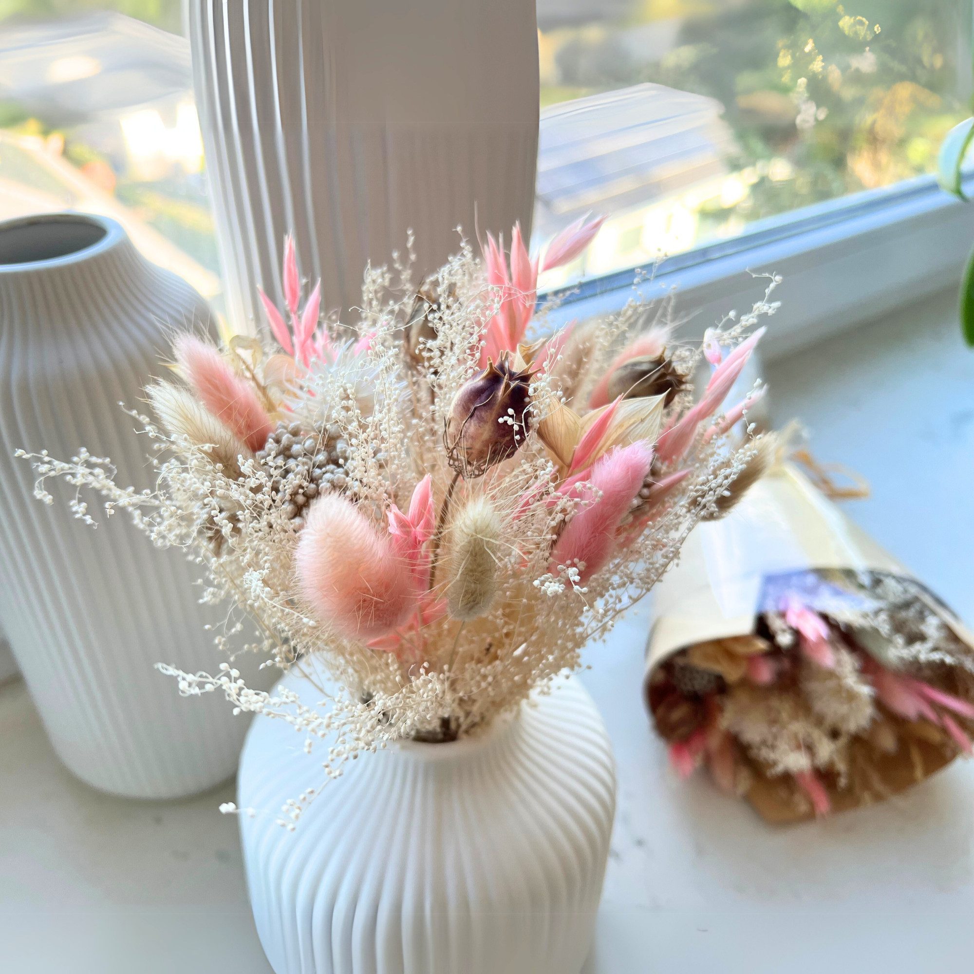 Trockenblume Trockenblumenstrauß Deko-Blumen im Boho-Stil Trockenblumen günstig online kaufen