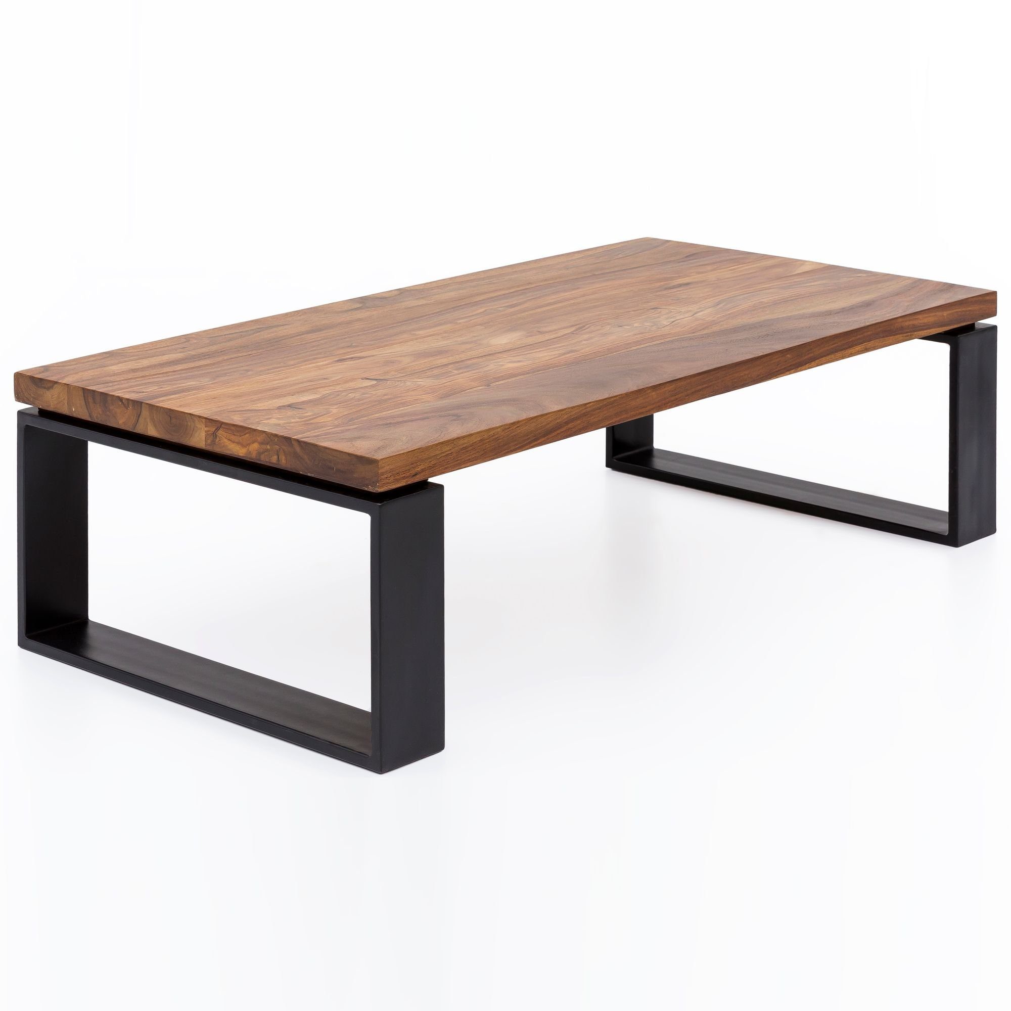 KADIMA DESIGN Couchtisch Metall, Holz robuste Kaffeetisch, einzigartig & Maserung