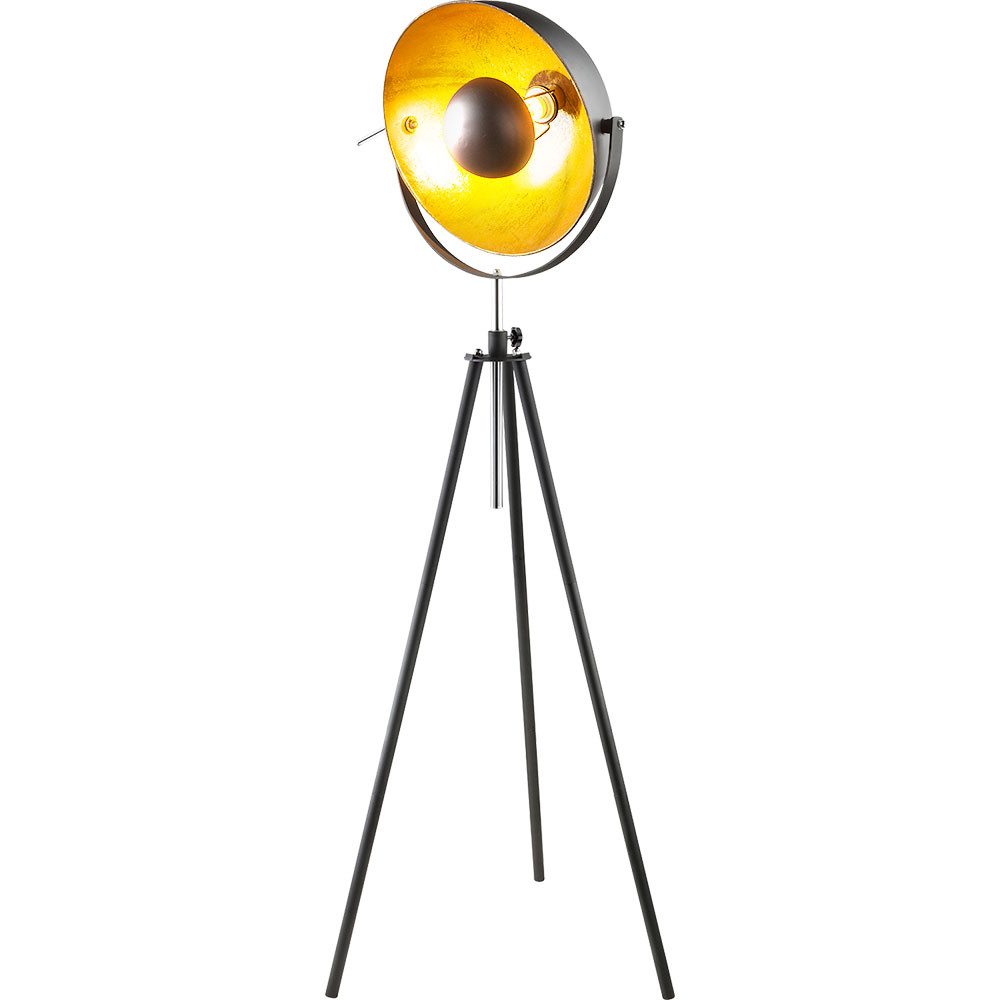 GLOBO LIGHTING LED Stehlampe, Leuchtmittel inklusive, Warmweiß, Steh Lampe schwarz Decken Fluter Scheinwerfer Wohnraum