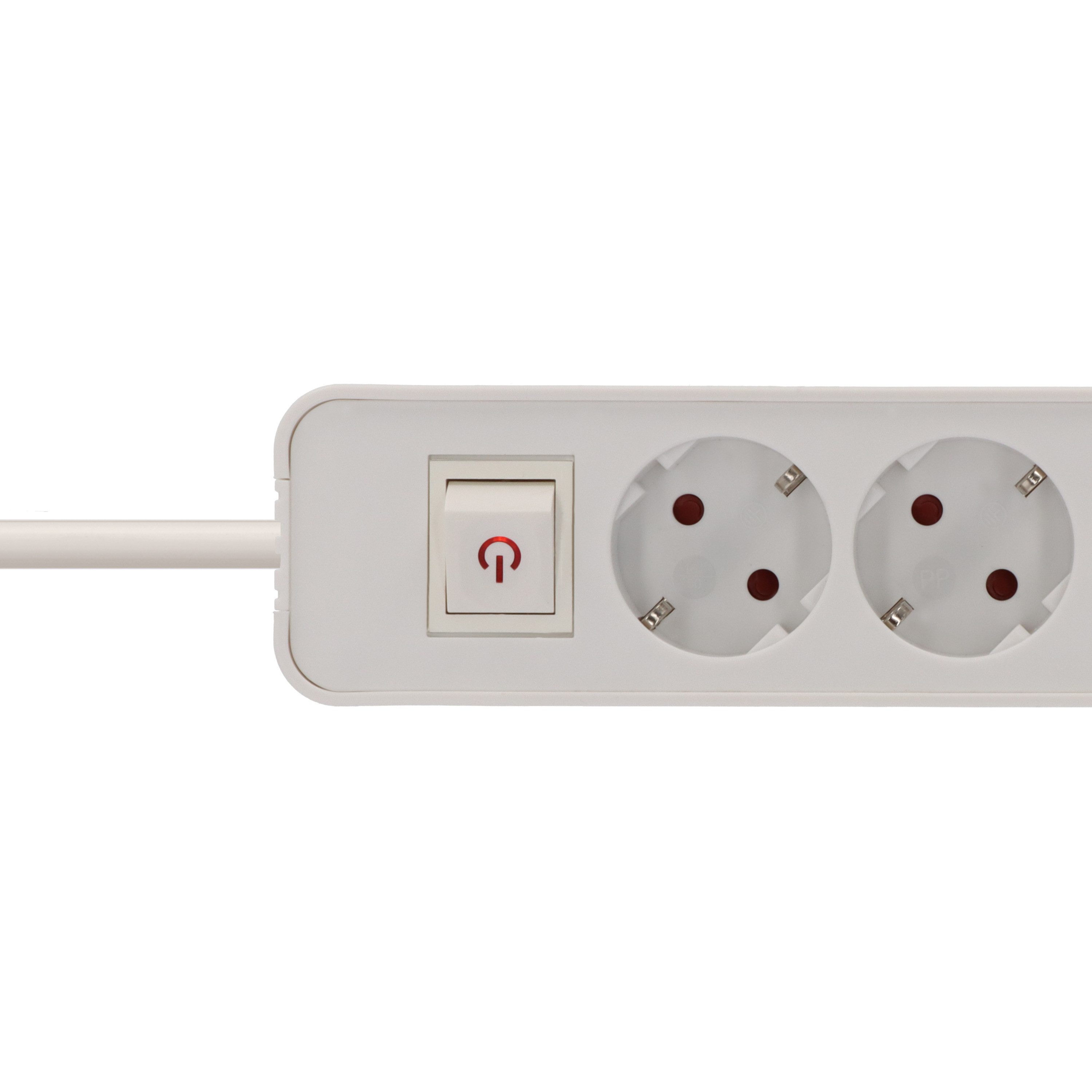 Brennenstuhl Steckdosenleiste 4-fach mit Schalter, Flachstecker und 1,4m Kabel Steckdosenleiste 4-fach (Kabellänge 1.4 m) – Bild 4 von 5