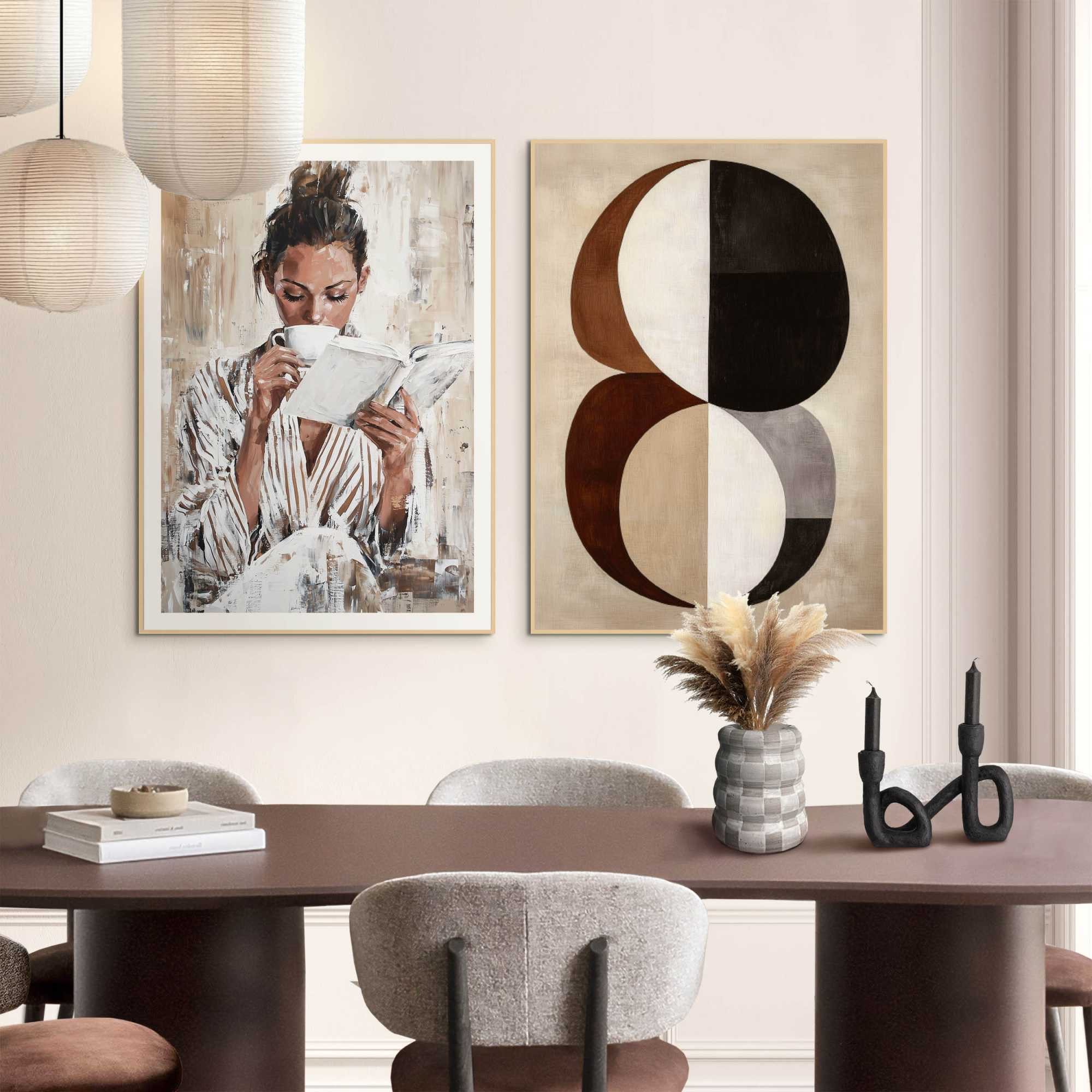 Reinders! Bild mit Rahmen Entspannen, Menschen (2 St), Schlafzimmer - Beige - MDF - Frauen - 50x70 cm