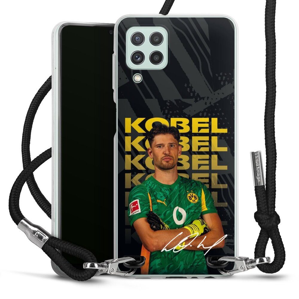 DeinDesign Handyhülle Borussia Dortmund Gregor Kobel BVB Gregor Kobel 25/26, Samsung Galaxy A22 4G Handykette Hülle mit Band Case zum Umhängen