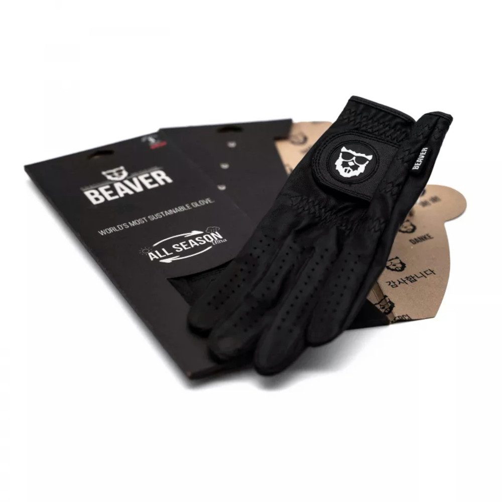 Beaver Golf Golfhandschuhe Beaver Golf Golfhandschuh All Season Schwarz Damen Rechter Handschuh L