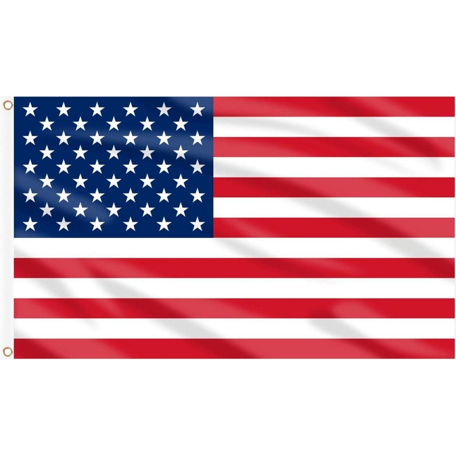 LuxusKollektion Flagge Flagge USA 90 x 150 cm Messing Ösen Farben Deko 4 Stück USA Flagge