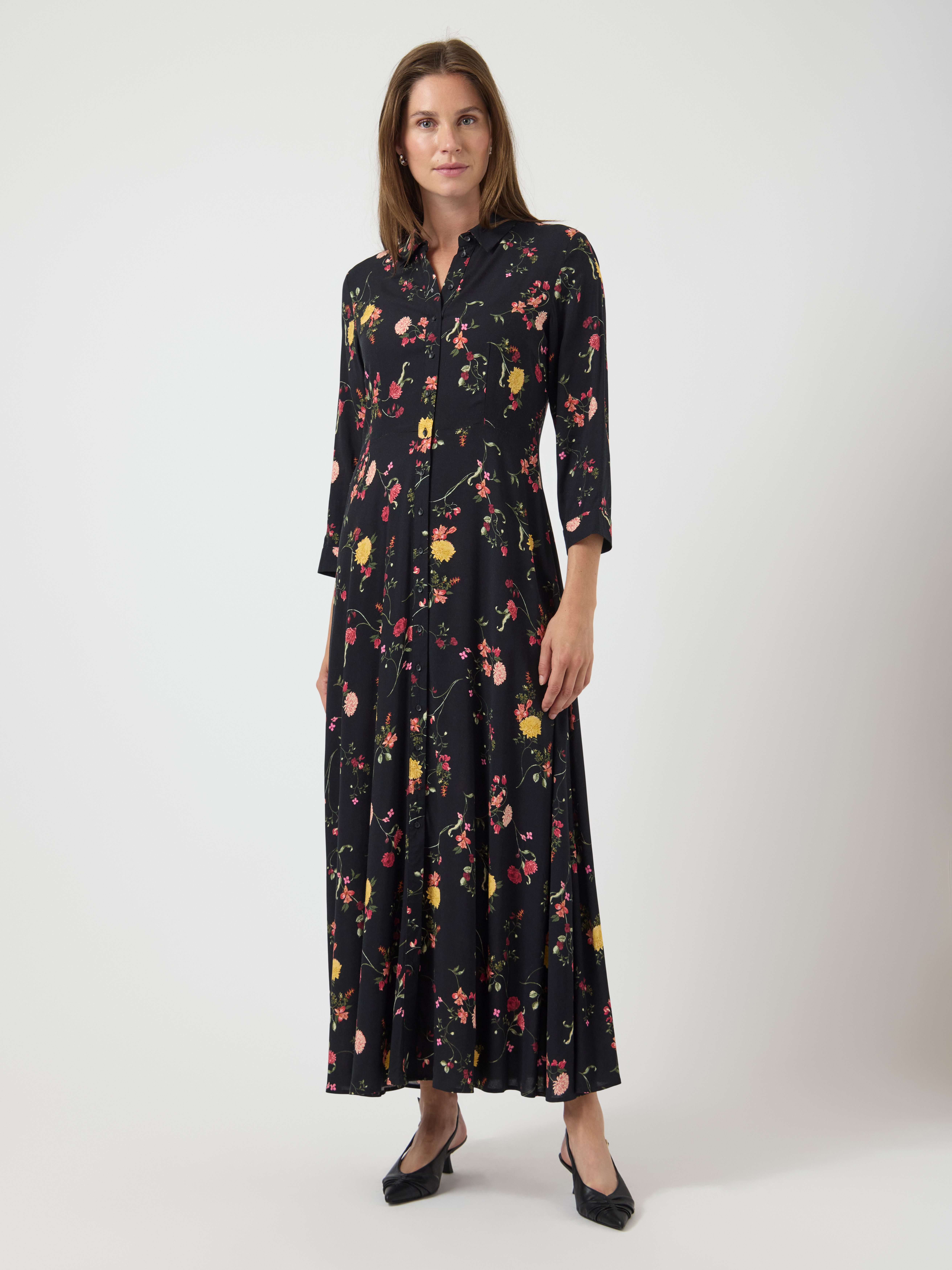 Y.A.S Hemdblusenkleid YASSAVANNA LONG SHIRT DRESS Sommerkleid, mit 3/4 Ärmel