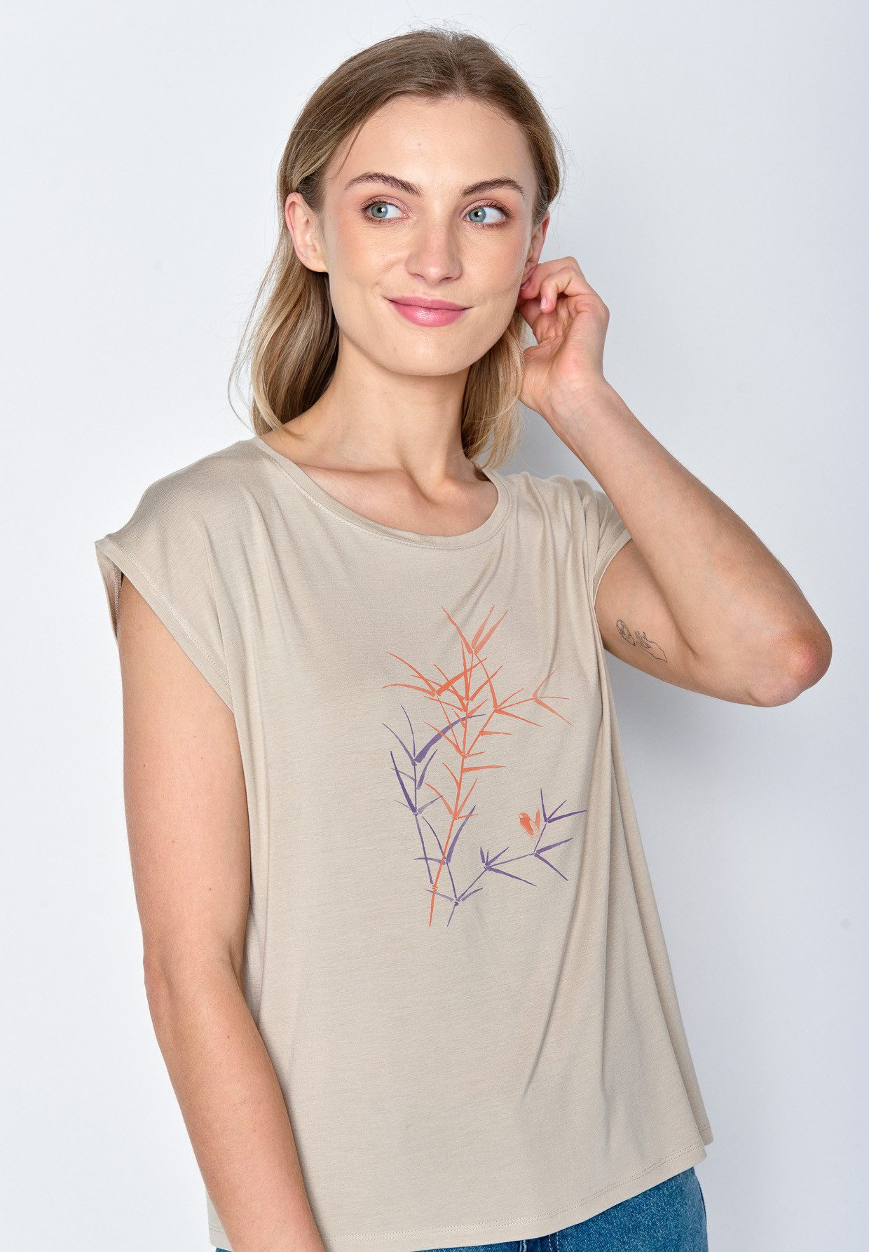 GreenBomb T-Shirt Nature Bird Reed