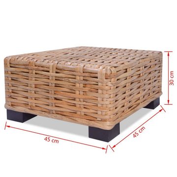 furnicato Couchtisch Rattan Natur 45 x 45 x 30 cm