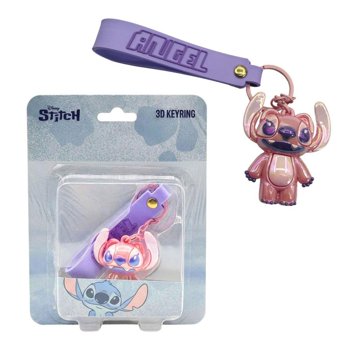 Lilo & Stitch Schlüsselanhänger Angel 3D Schlüsselanhänger für Schlüssel Tasche Rucksack und Alltag (1-tlg)
