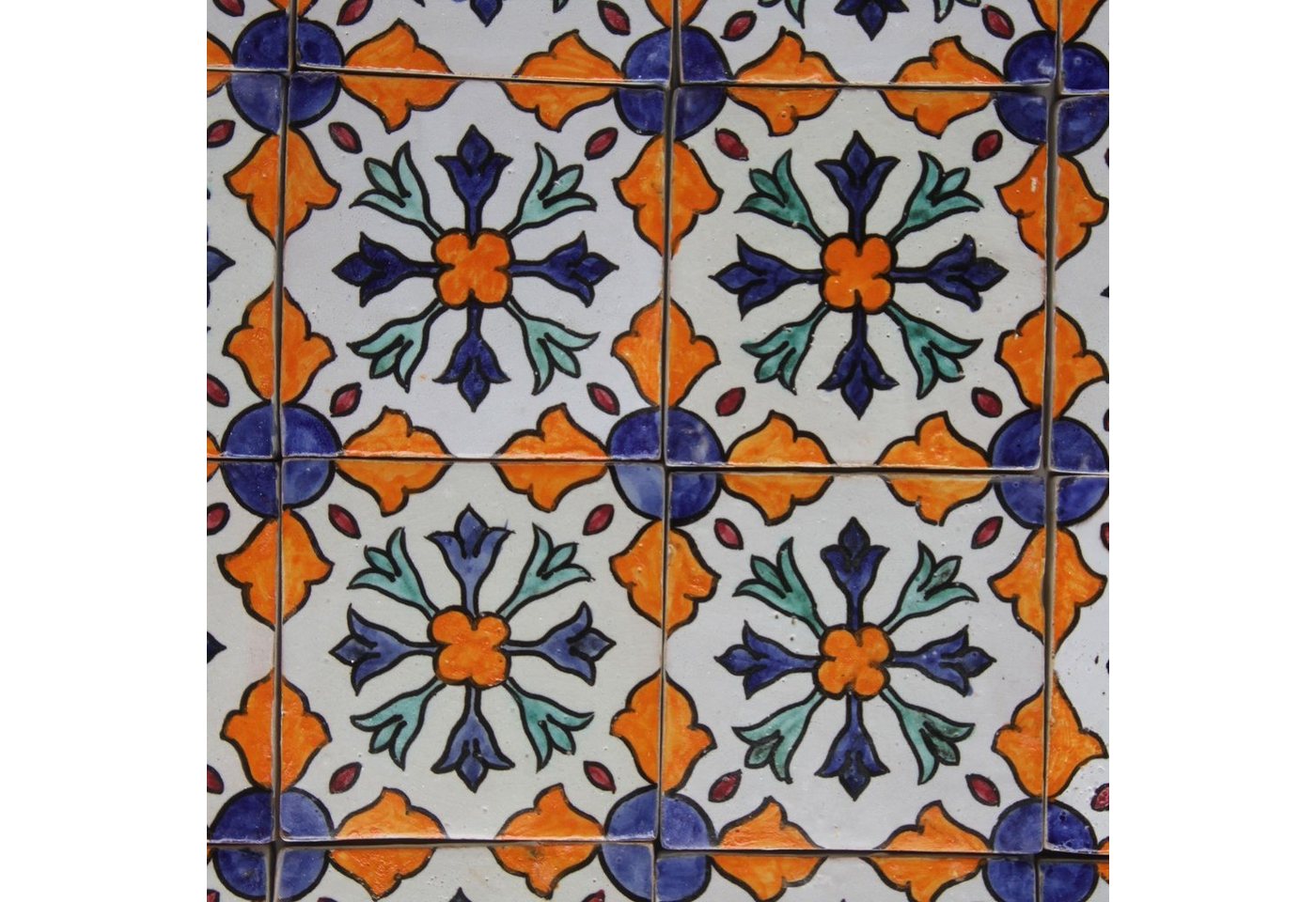 Thumbnail - Casa Moro Wandfliese Marokkanische Keramikfliese Aya 10x10 cm bunt handbemalte orientalische Fliese Kunsthandwerk aus Ma...