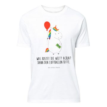 Mr. & Mrs. Panda T-Shirt Einhorn Luftballon - Weiß - Geschenk, Freundin, Party, Unicorn, Pegas (1-tlg)